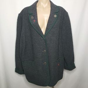 Vintage Wool Embroidered Elegance Jacket
